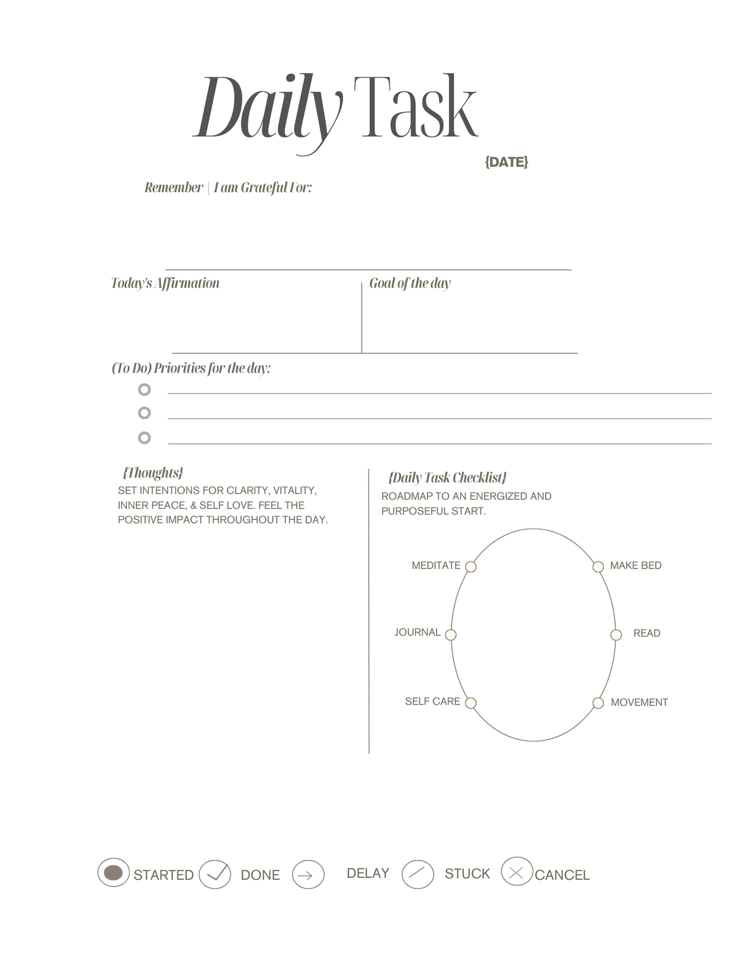 Gratitude Task Planner